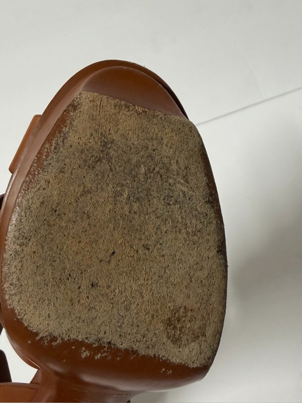 Saint Laurent Tribute platform sandal in brown leather size 39 - Picture 7 of 7
